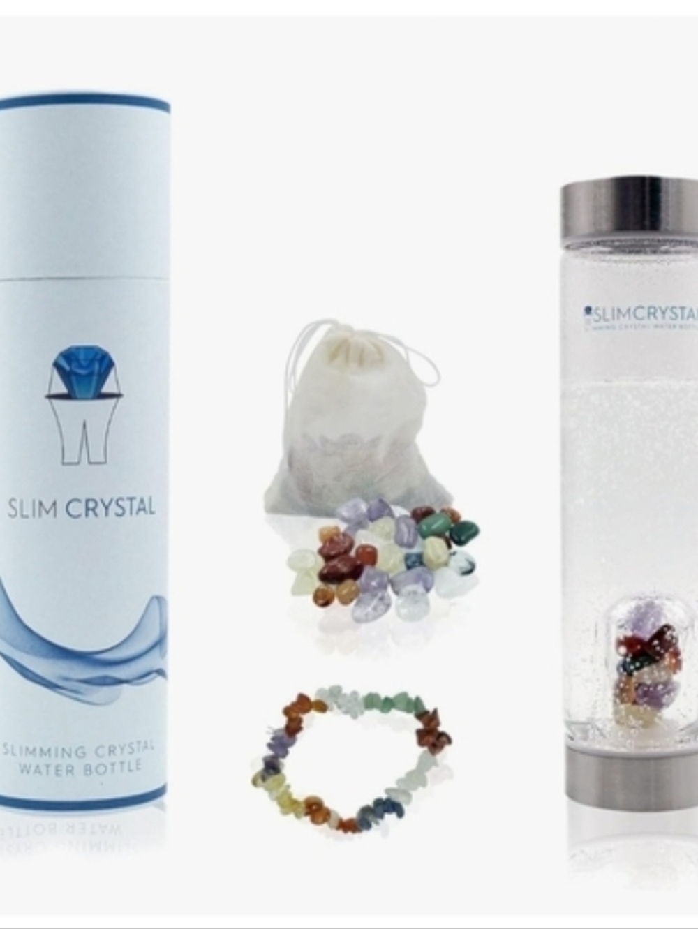 SLIMCRYSTAL Slimming Crystal Water Bottle NEW